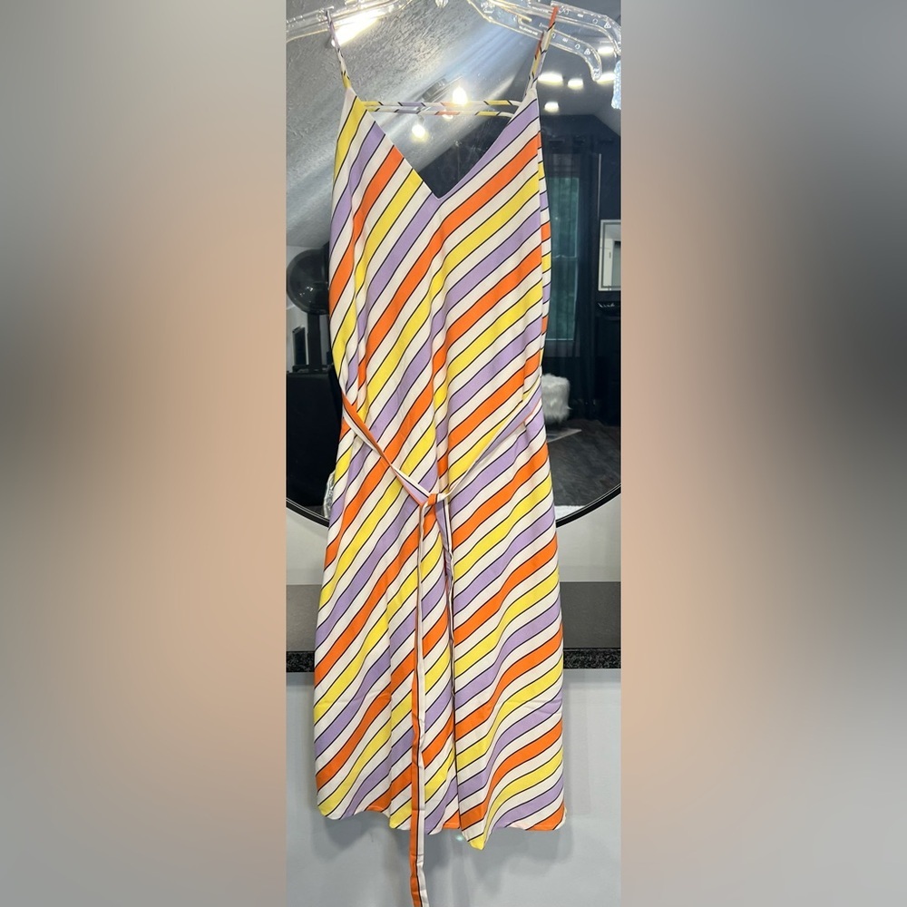 She + Sky sleeveless V-Neck Lined Dress size: S, NWT